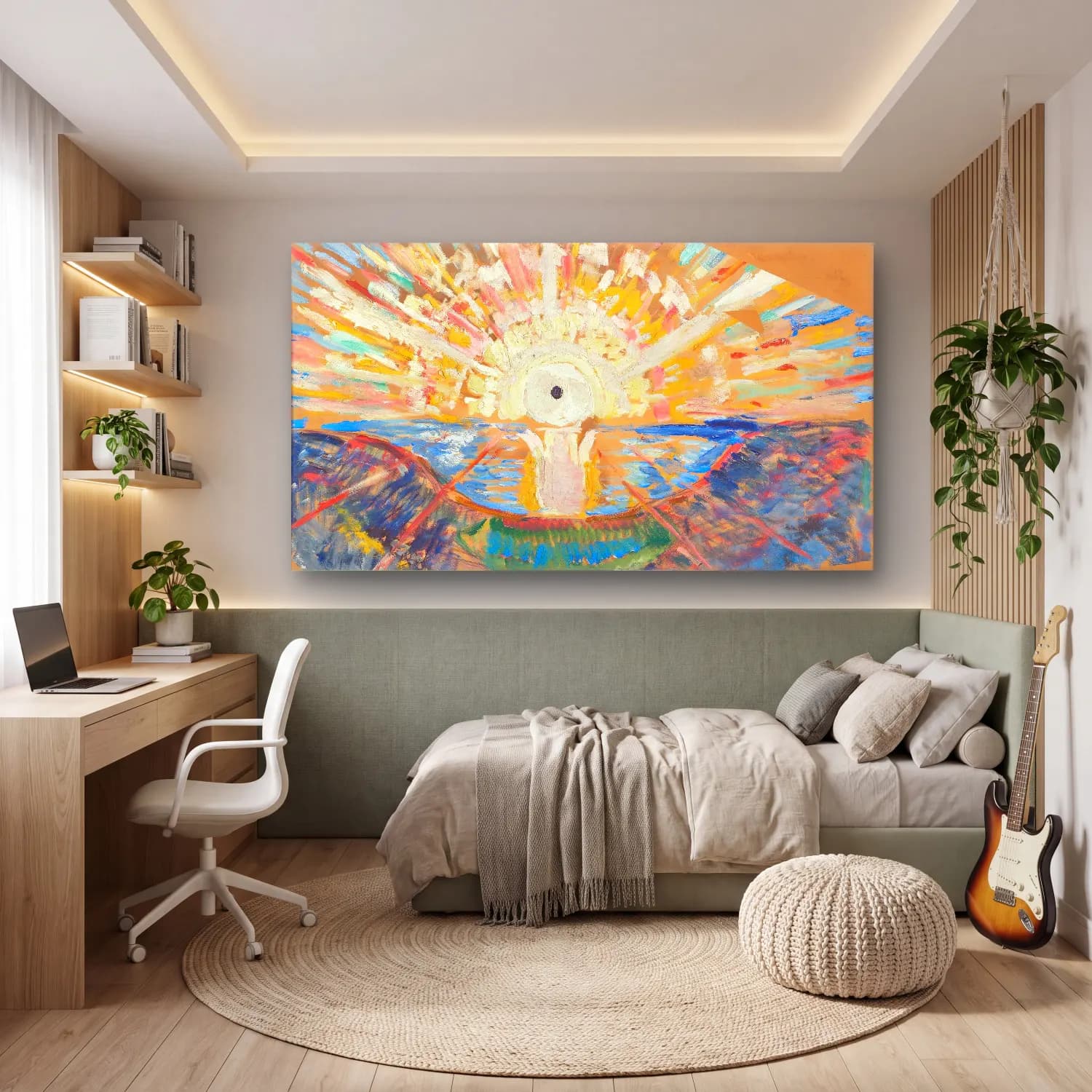 Edvard Munch – The Sun cam tablo — genç odasında