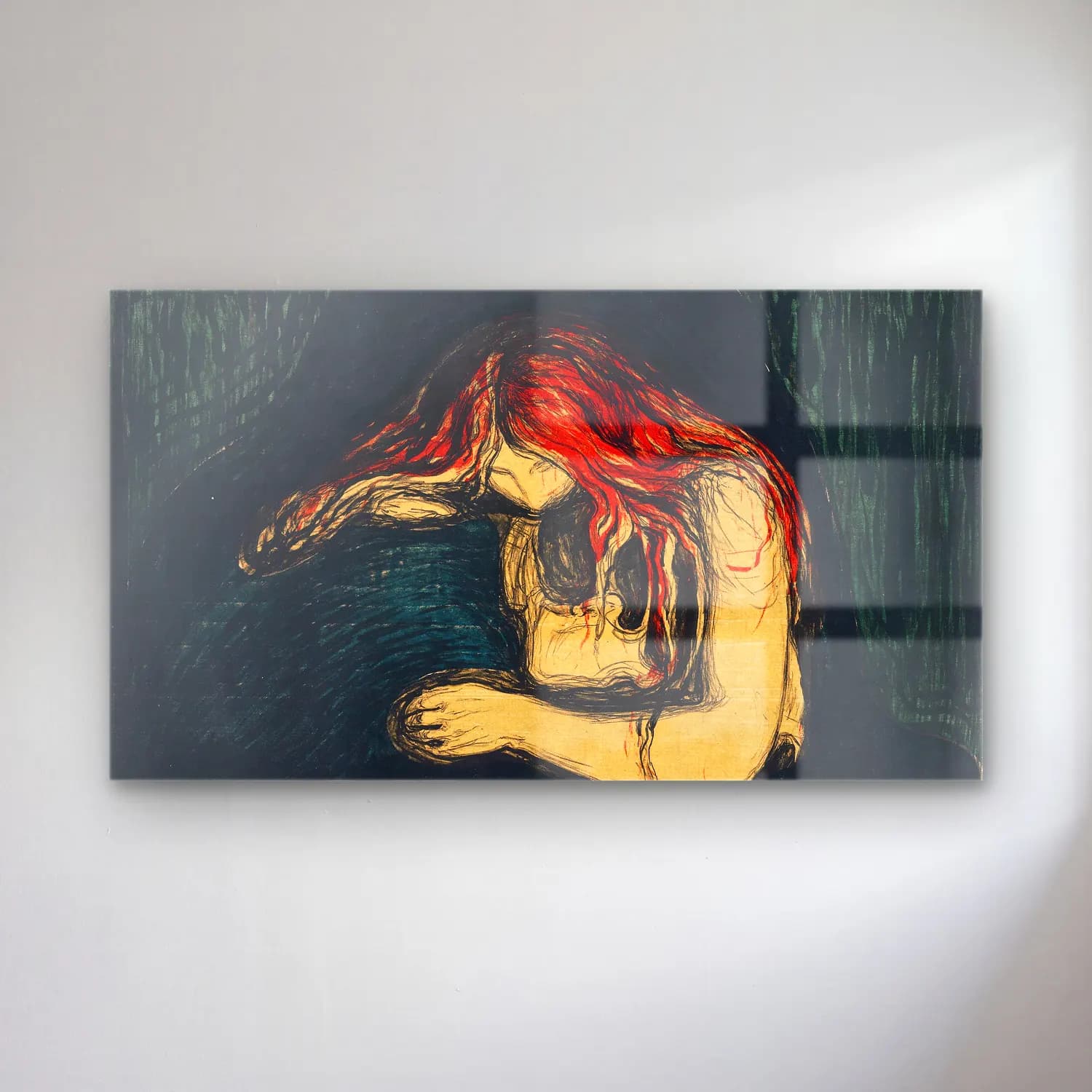 Edvard Munch – The Vampire II cam tablo — Edvard Munch – The Vampire II — vintage aşıklar