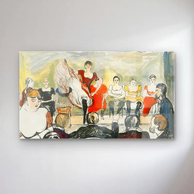 Edvard Munch – Tingletangle cam tablo — Edvard Munch – Tingletangle — empresyonist dansçılar