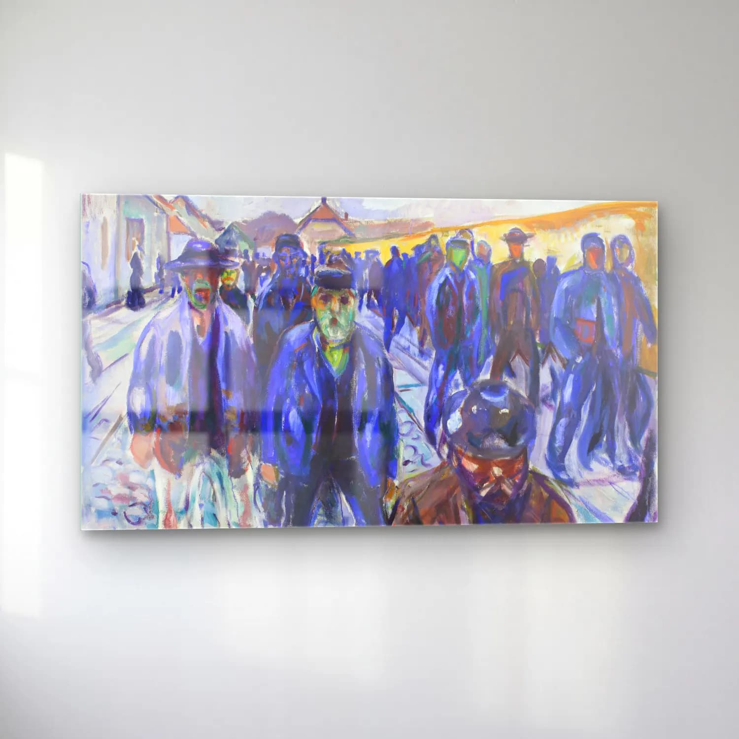Edvard Munch – Workers on their Way Home cam tablo — sol açıdan görünüm