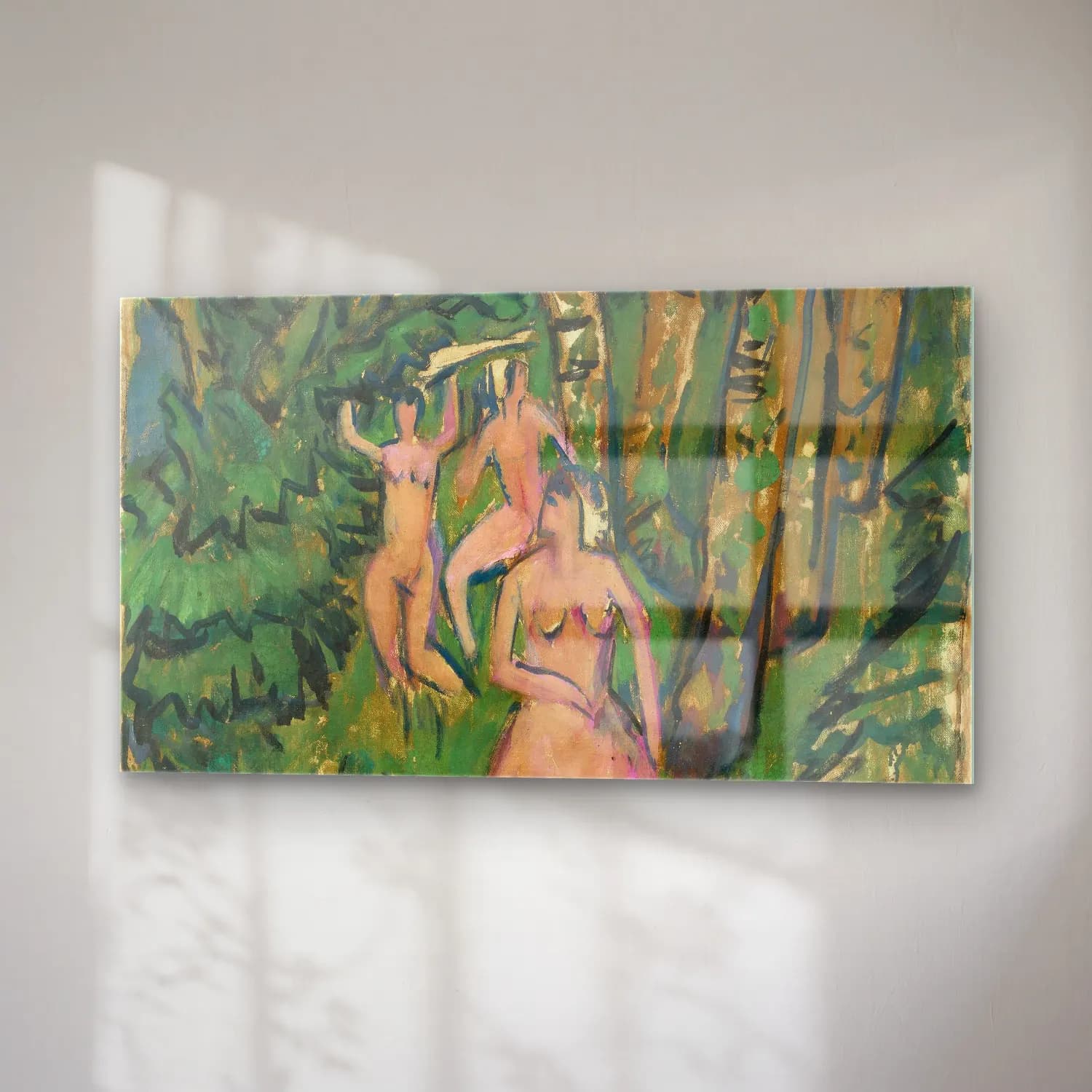 Ernst Ludwig Kirchner – Akte im Wald cam tablo — sağ açıdan görünüm