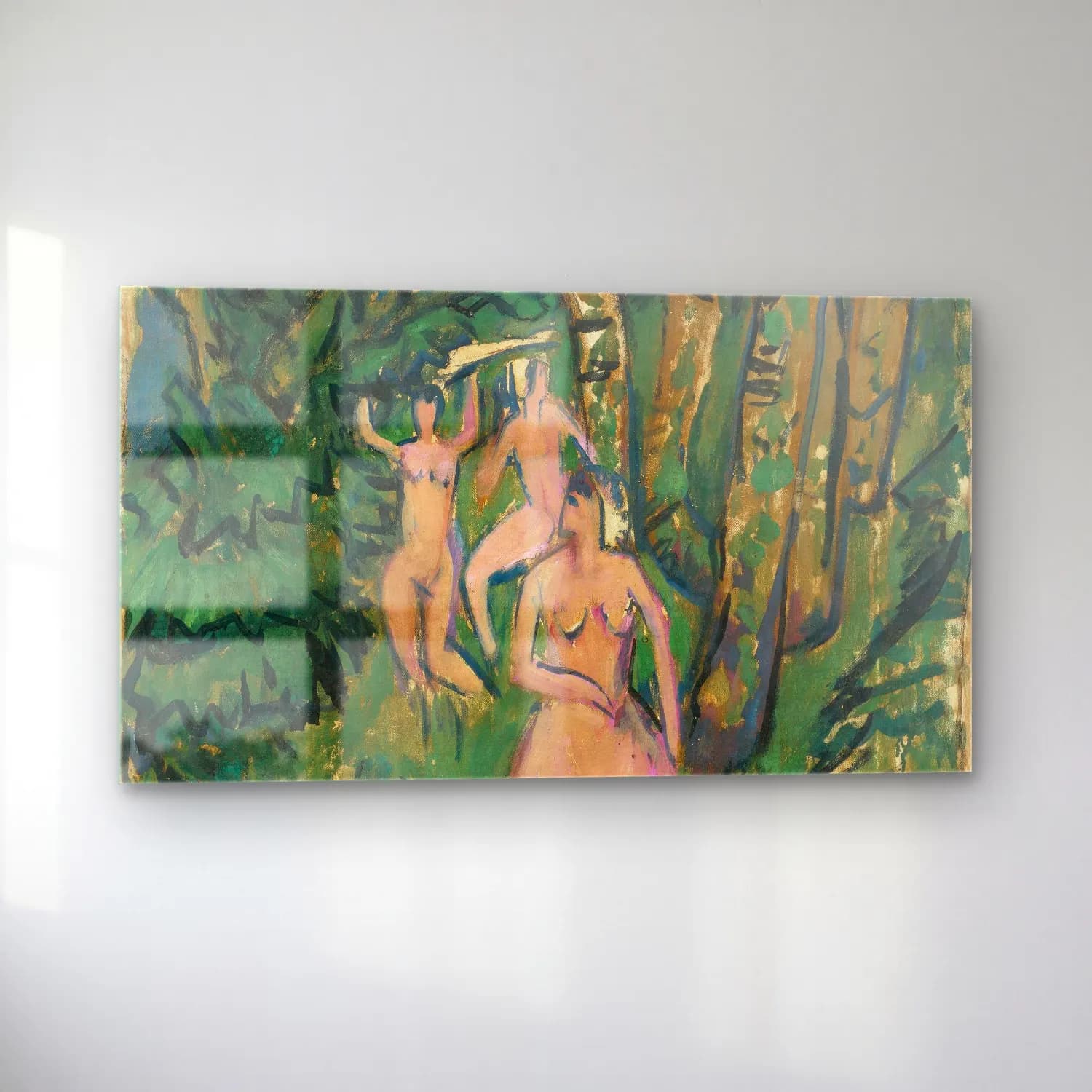 Ernst Ludwig Kirchner – Akte im Wald cam tablo — sol açıdan görünüm