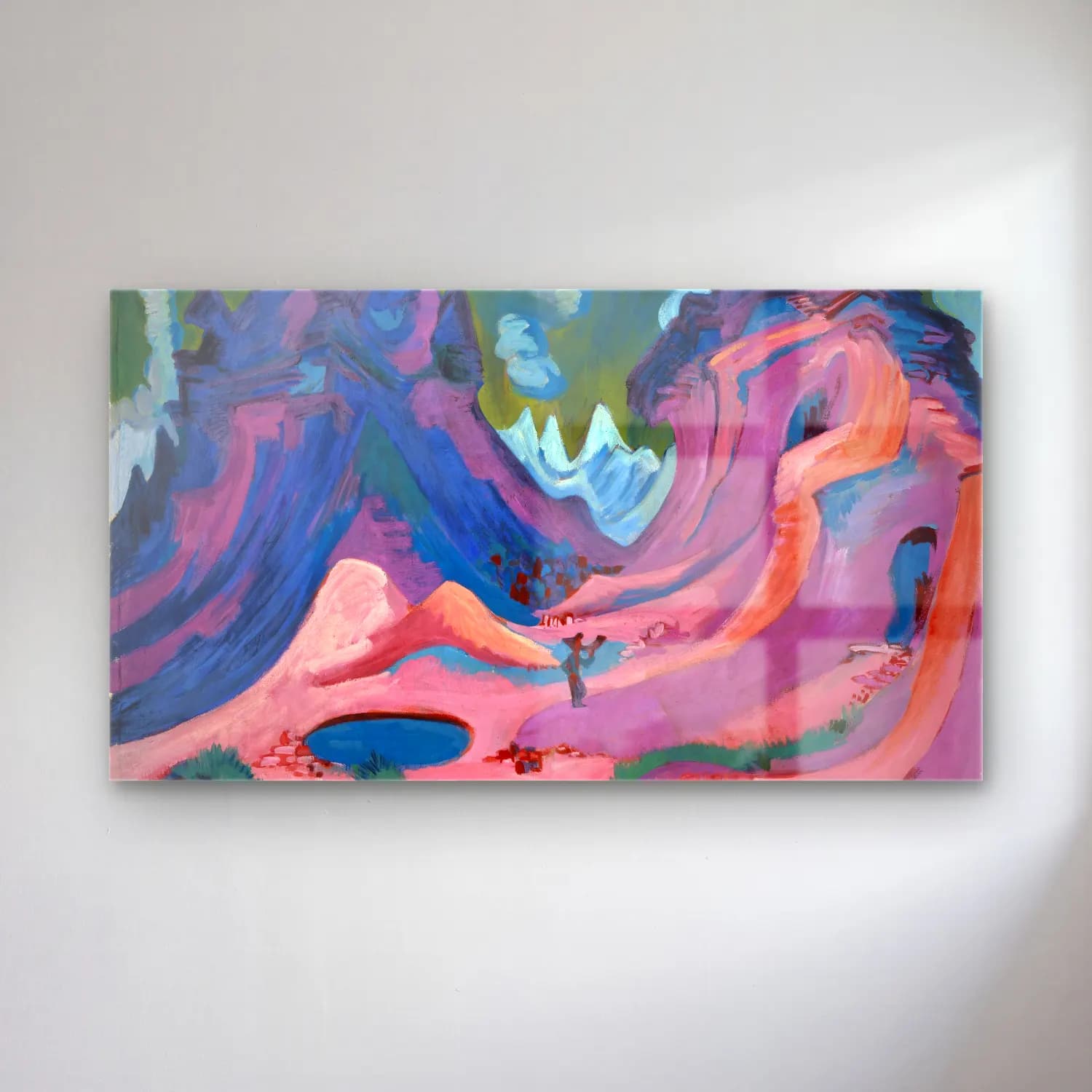 Ernst Ludwig Kirchner – Amselfluh cam tablo — Ernst Ludwig Kirchner – Amselfluh — empresyonist renk alanları