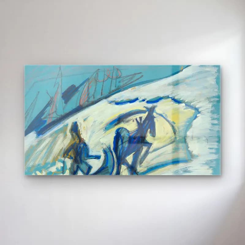 Ernst Ludwig Kirchner – Bauer mit Pferdeschlitten cam tablo — Ernst Ludwig Kirchner – Bauer mit Pferdeschlitten — empresyonist atlı