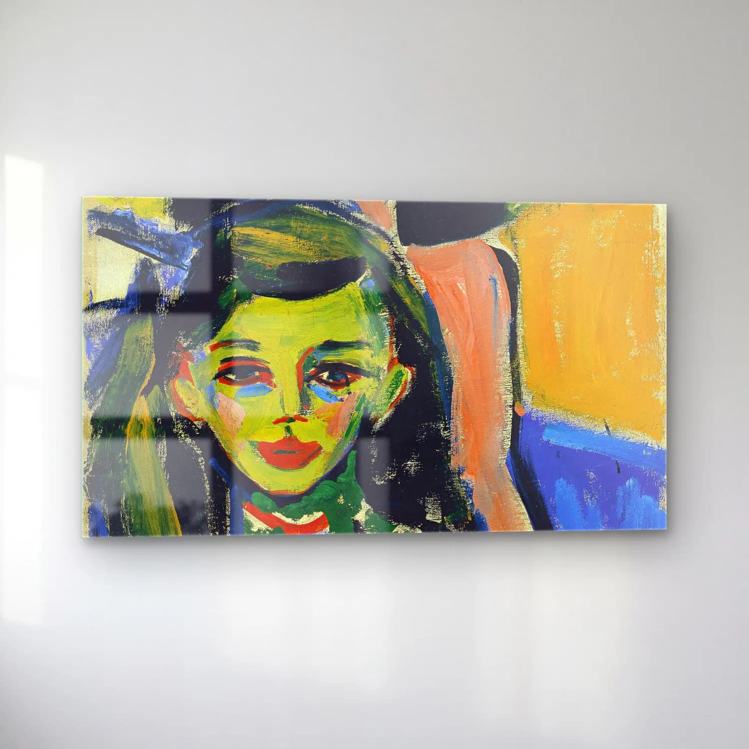 Ernst Ludwig Kirchner – Fränzi in front of carved chair cam tablo — sol açıdan görünüm