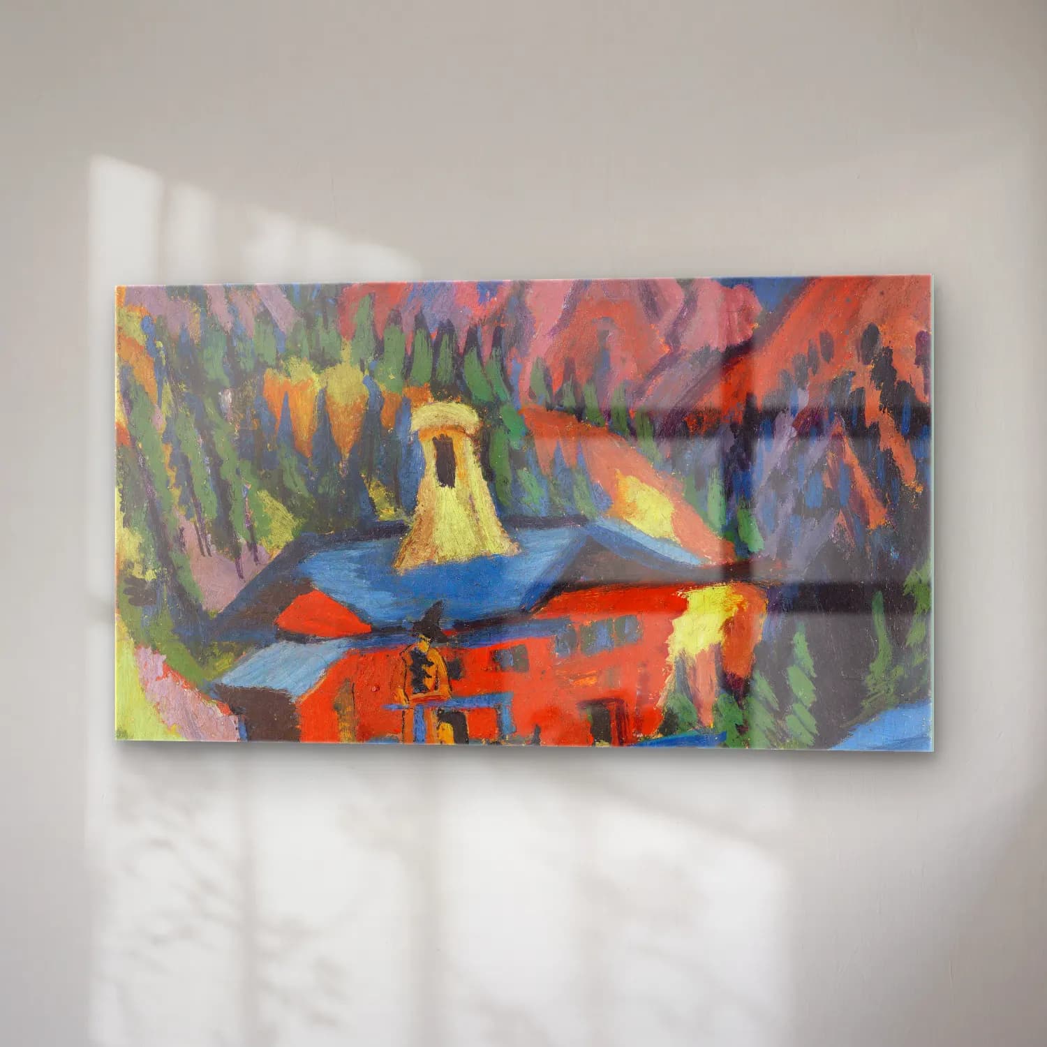 Ernst Ludwig Kirchner – Haus auf der Staffel cam tablo — sağ açıdan görünüm