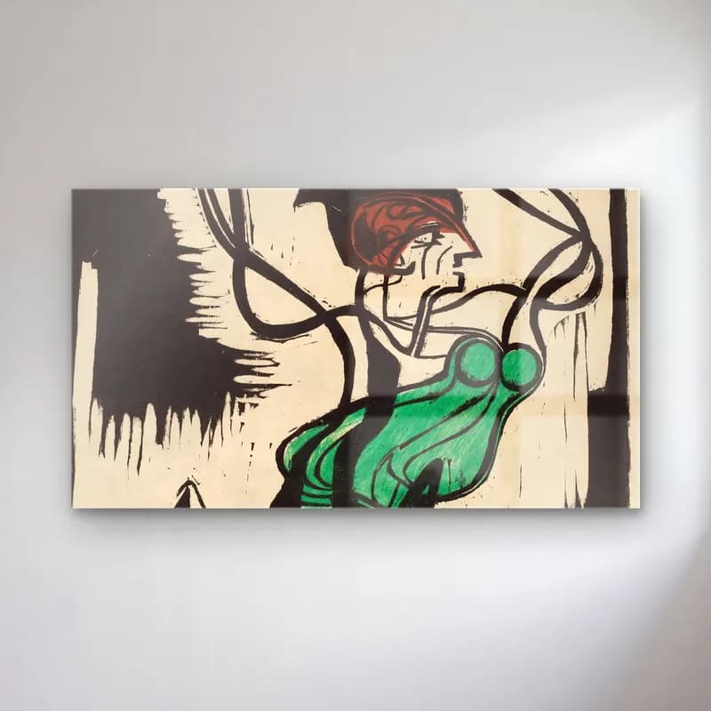 Ernst Ludwig Kirchner – Palucca cam tablo — Ernst Ludwig Kirchner – Palucca — vintage poster aşıklar
