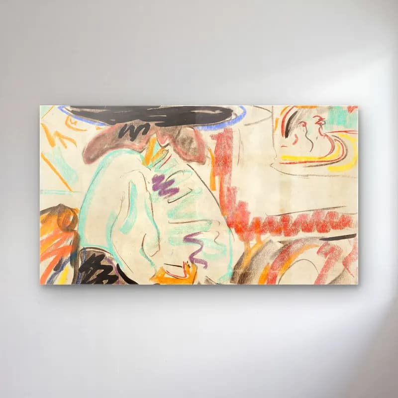 Ernst Ludwig Kirchner – Sunday in the Alps cam tablo — Ernst Ludwig Kirchner – Sunday in the Alps — modern soyut soyut yüz