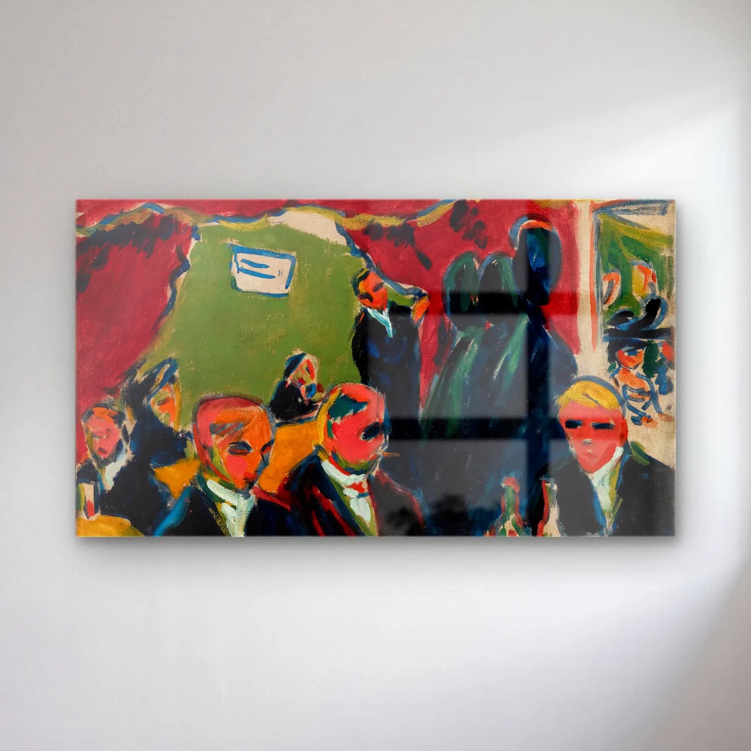 Ernst Ludwig Kirchner – Tavern cam tablo — Ernst Ludwig Kirchner – Tavern — empresyonist kalabalık cadde