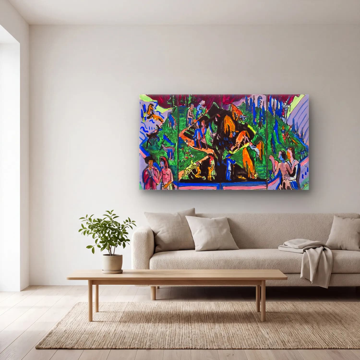 Ernst Ludwig Kirchner – The Life (Hagemann Design) cam tablo — açık renk salonda