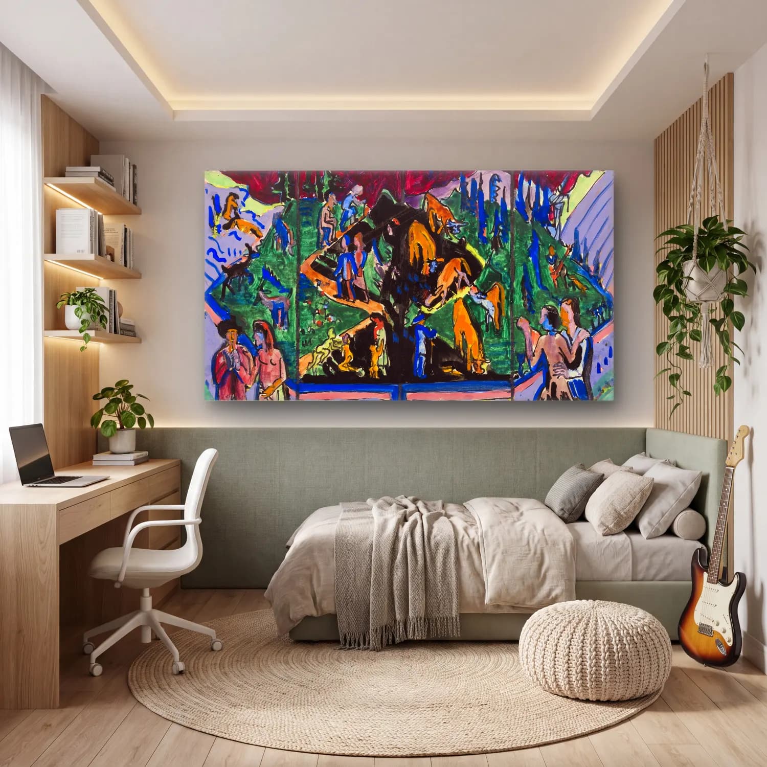Ernst Ludwig Kirchner – The Life (Hagemann Design) cam tablo — genç odasında