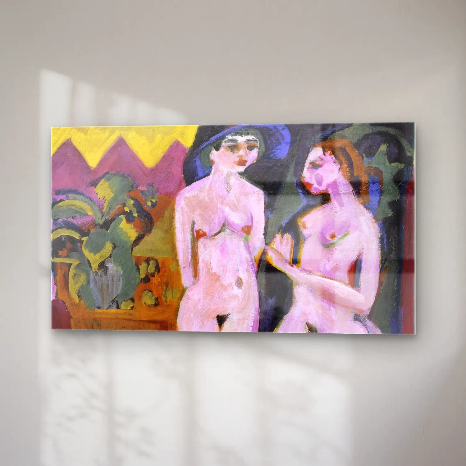 Ernst Ludwig Kirchner – Two Nudes in a Room cam tablo — sağ açıdan görünüm