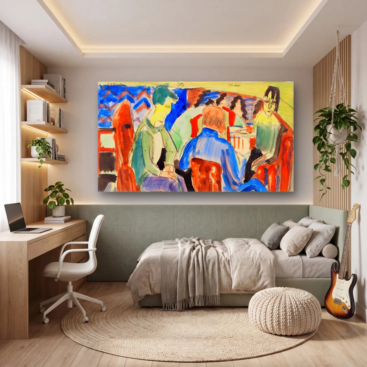 Ernst Ludwig Kirchner – Unterhaltung cam tablo — genç odasında