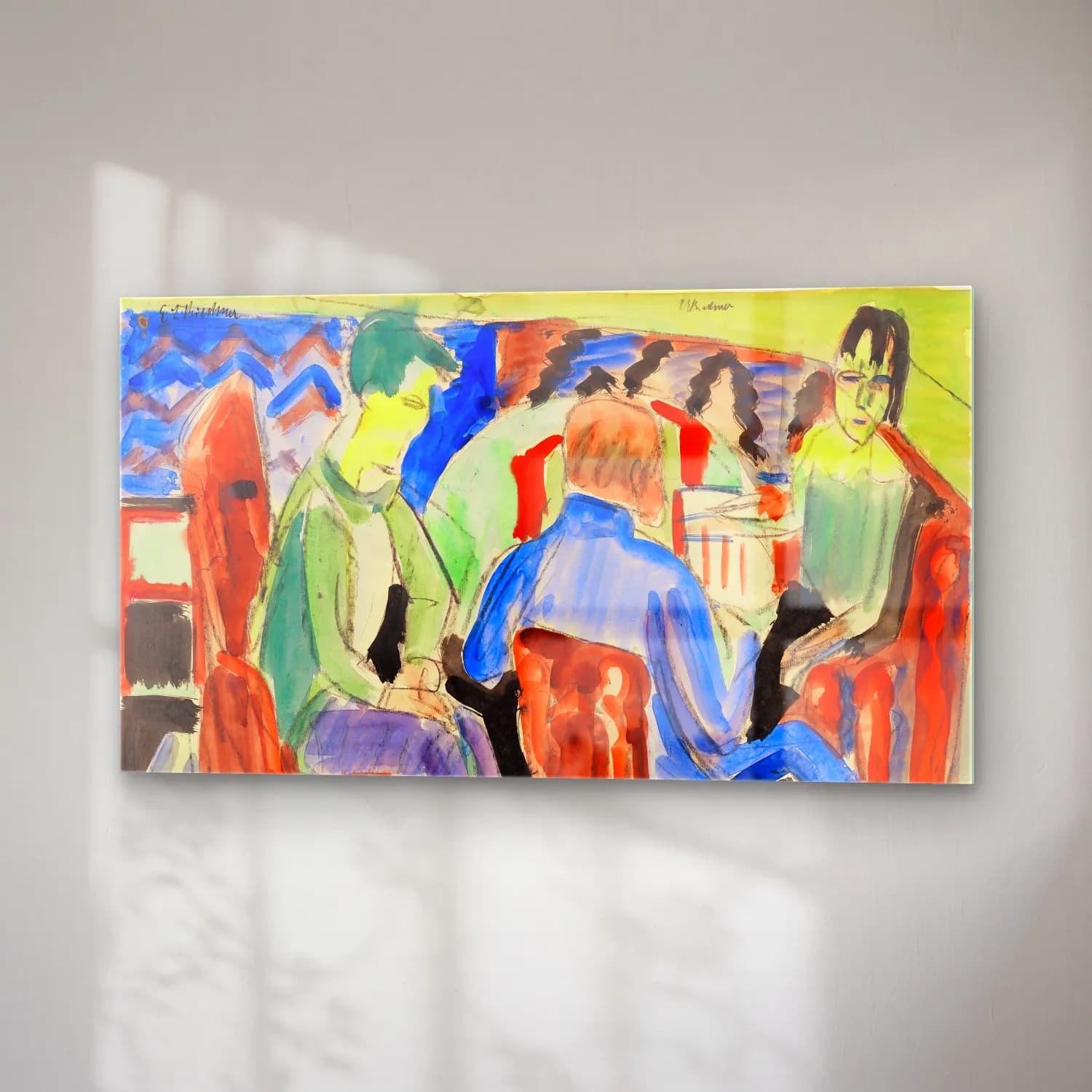 Ernst Ludwig Kirchner – Unterhaltung cam tablo — sağ açıdan görünüm