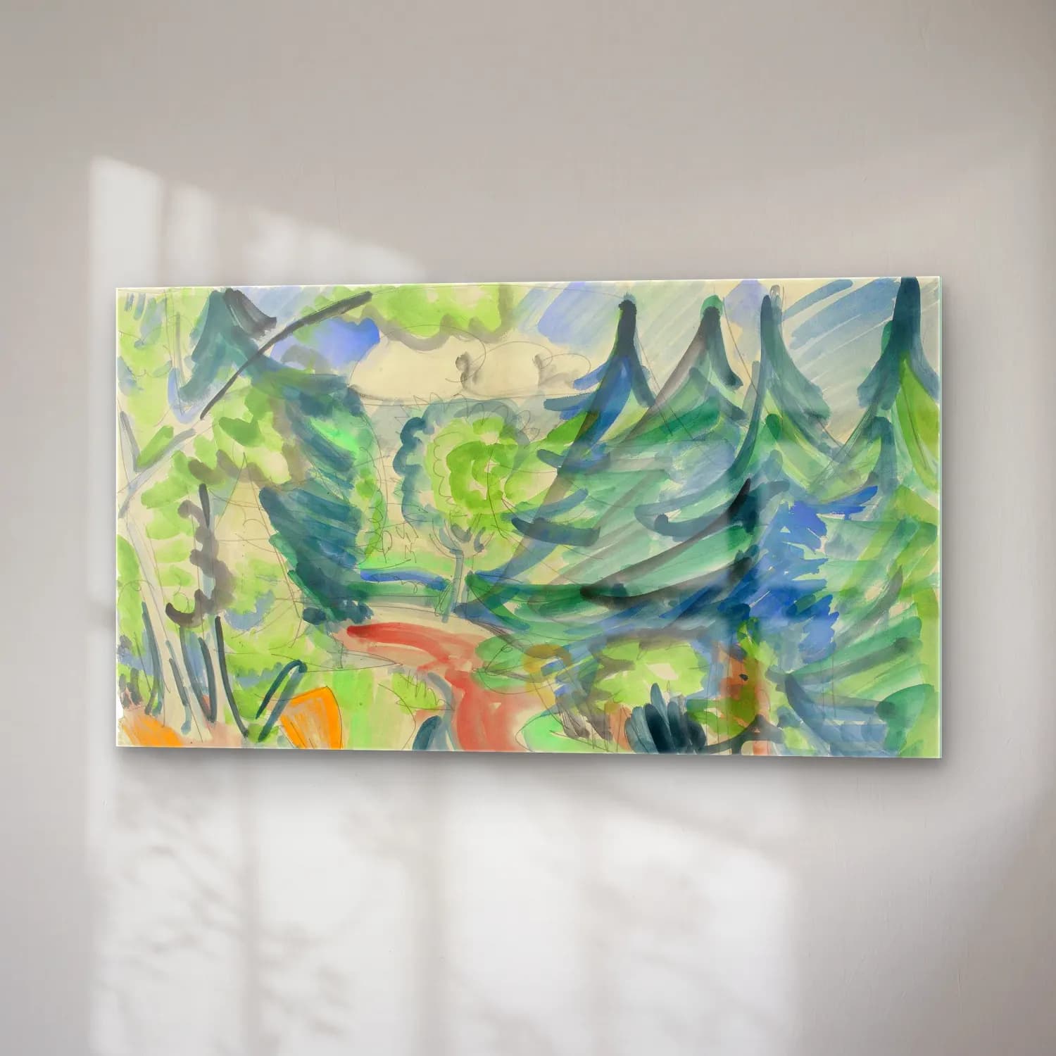 Ernst Ludwig Kirchner – Waldstraße im Taunus cam tablo — sağ açıdan görünüm