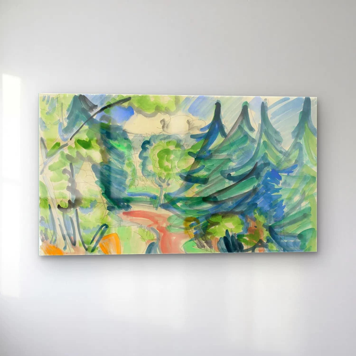 Ernst Ludwig Kirchner – Waldstraße im Taunus cam tablo — sol açıdan görünüm