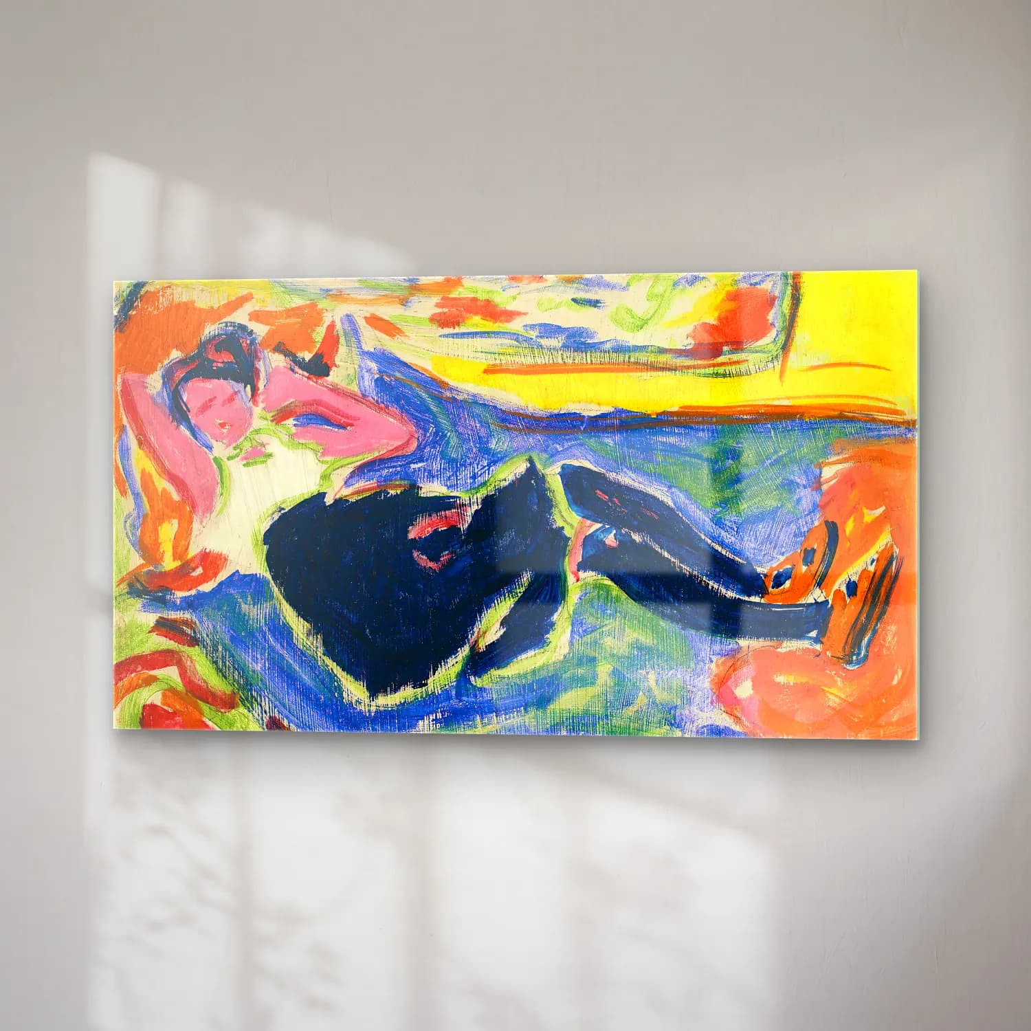 Ernst Ludwig Kirchner – Woman With Black Stockings – The Black Grete cam tablo — sağ açıdan görünüm