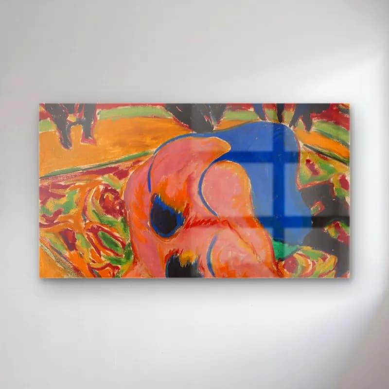 Ernst Ludwig Kirchner – Wrestlers in a Circus cam tablo — Ernst Ludwig Kirchner – Wrestlers in a Circus — modern soyut horoz