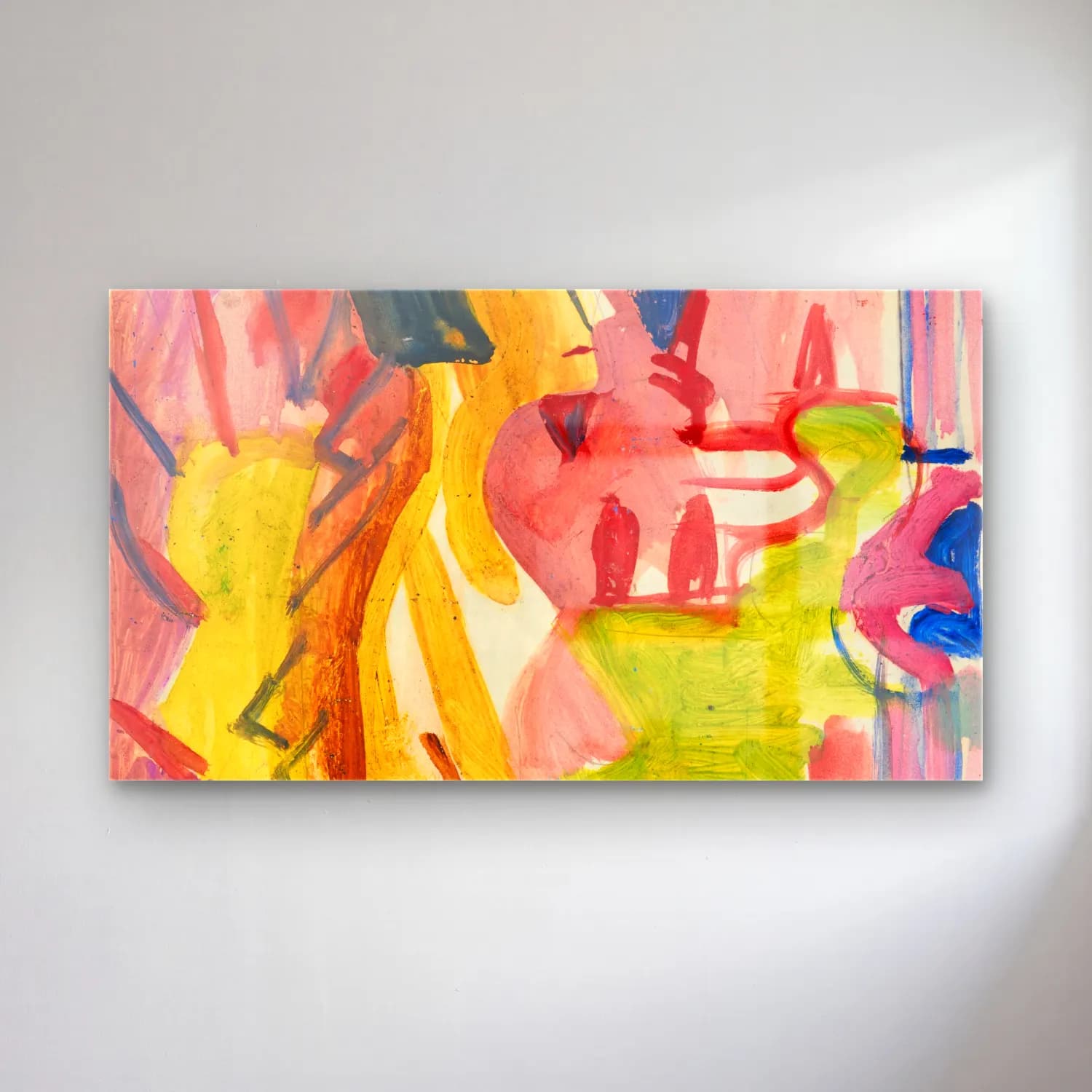 Ernst Ludwig Kirchner – Zwei weibliche Akte cam tablo — Ernst Ludwig Kirchner – Zwei weibliche Akte — modern soyut soyut yüz