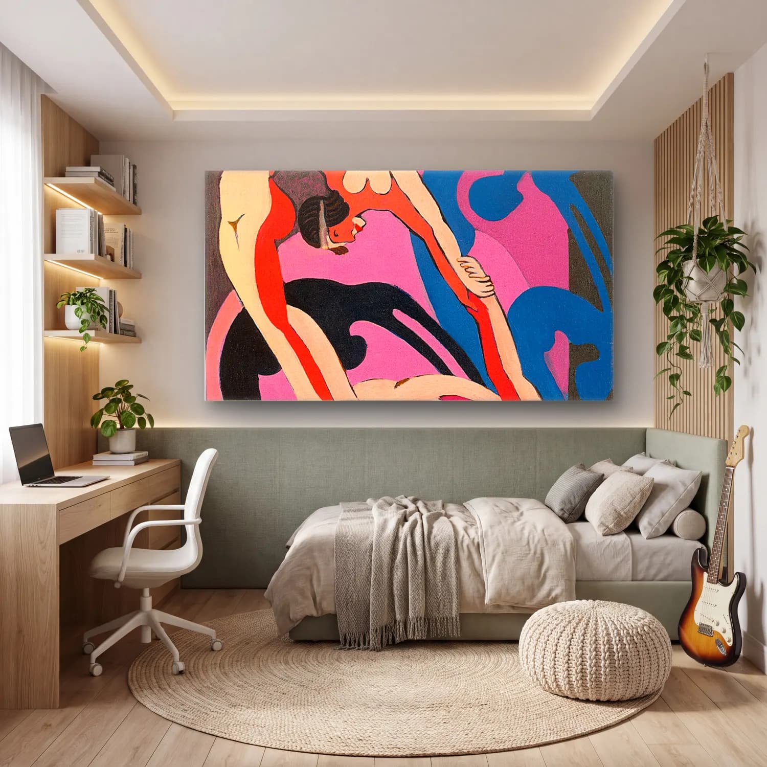 Ernst Ludwig Kirchner – two acrobats cam tablo — genç odasında