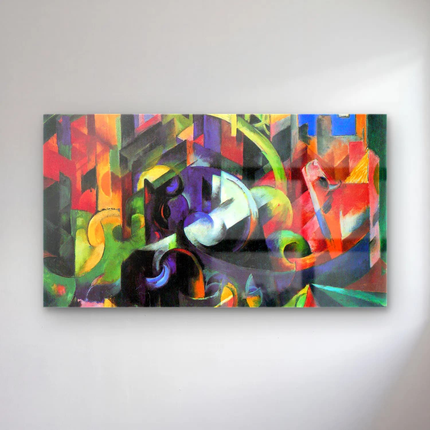 Franz Marc – Abstract with cattle cam tablo — Franz Marc – Abstract with cattle — modern soyut soyut kemer