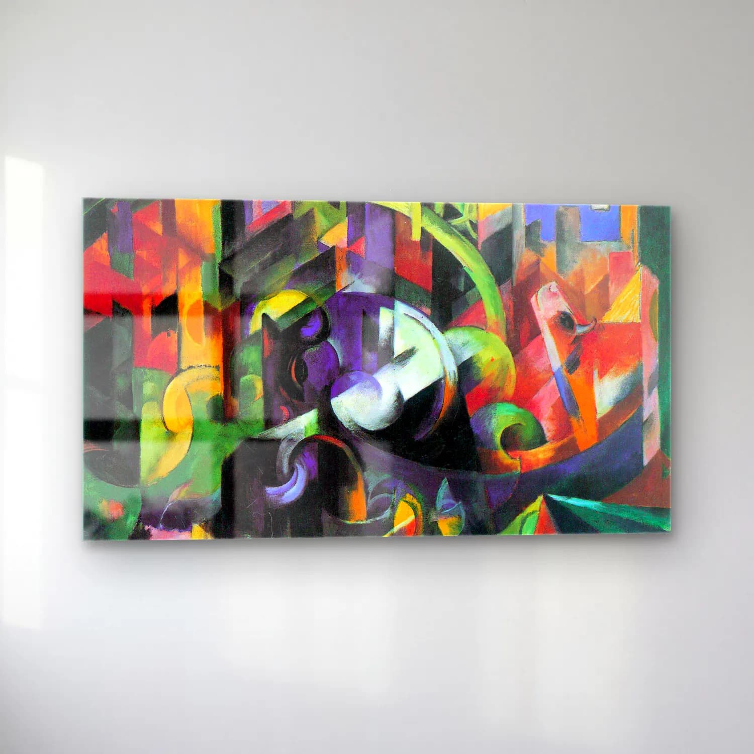 Franz Marc – Abstract with cattle cam tablo — sol açıdan görünüm