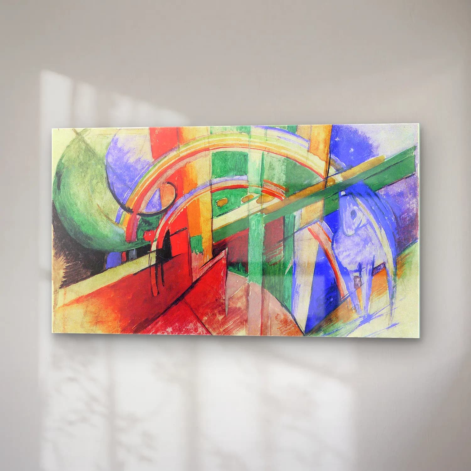 Franz Marc – Blue horse with rainbow cam tablo — sağ açıdan görünüm