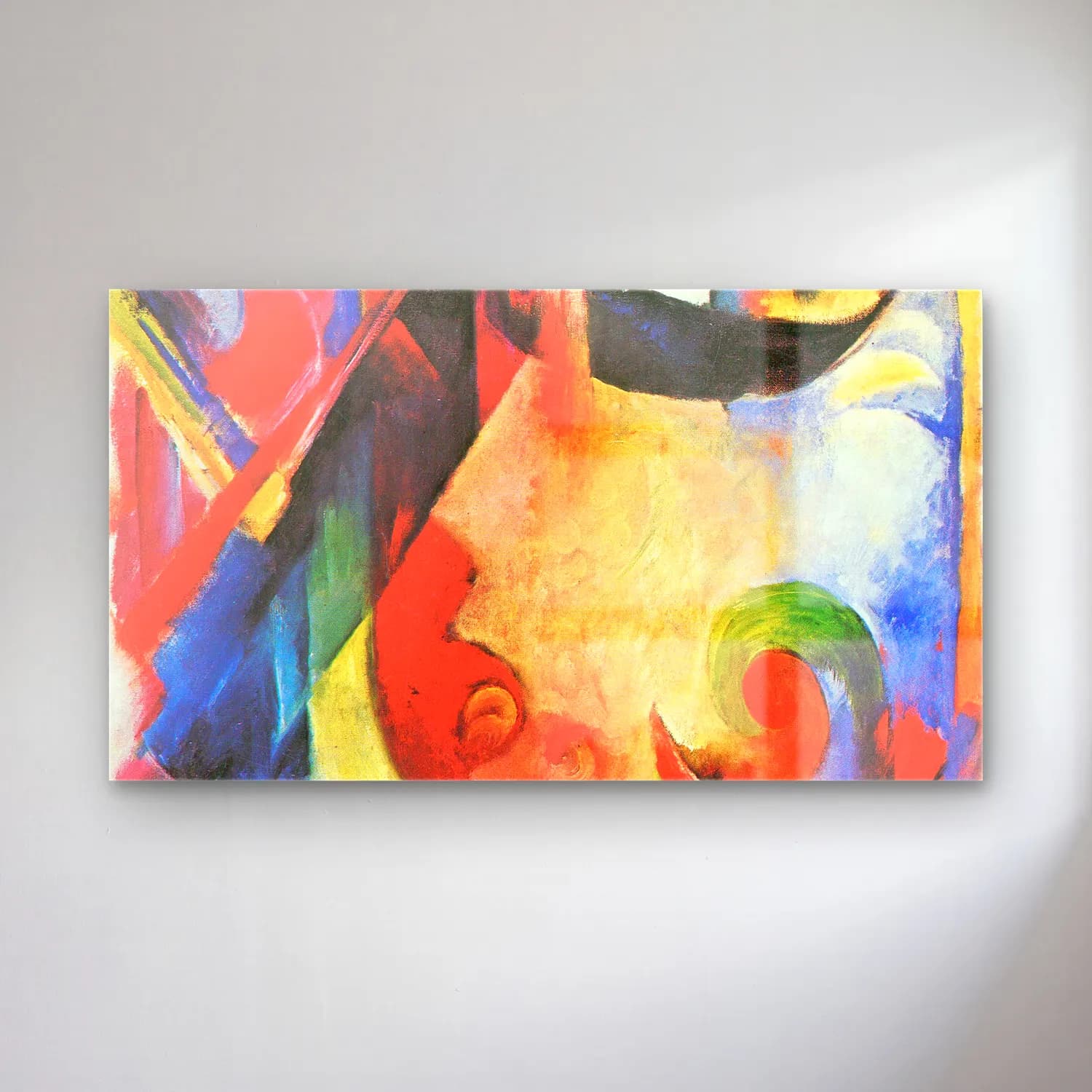 Franz Marc – Broken Forms cam tablo — Franz Marc – Broken Forms — modern soyut soyut yüz