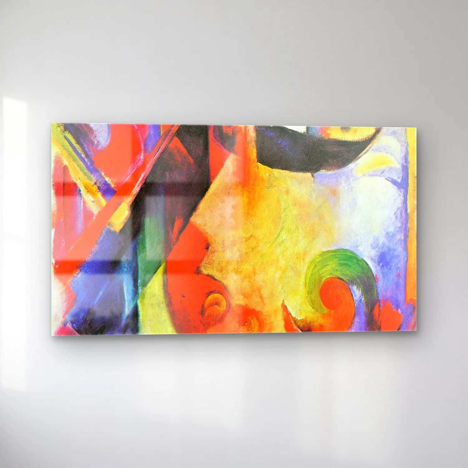 Franz Marc – Broken Forms cam tablo — sol açıdan görünüm