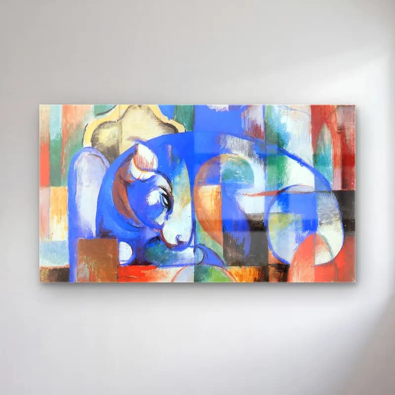 Franz Marc – Bull cam tablo — Franz Marc – Bull — modern soyut soyut yüz