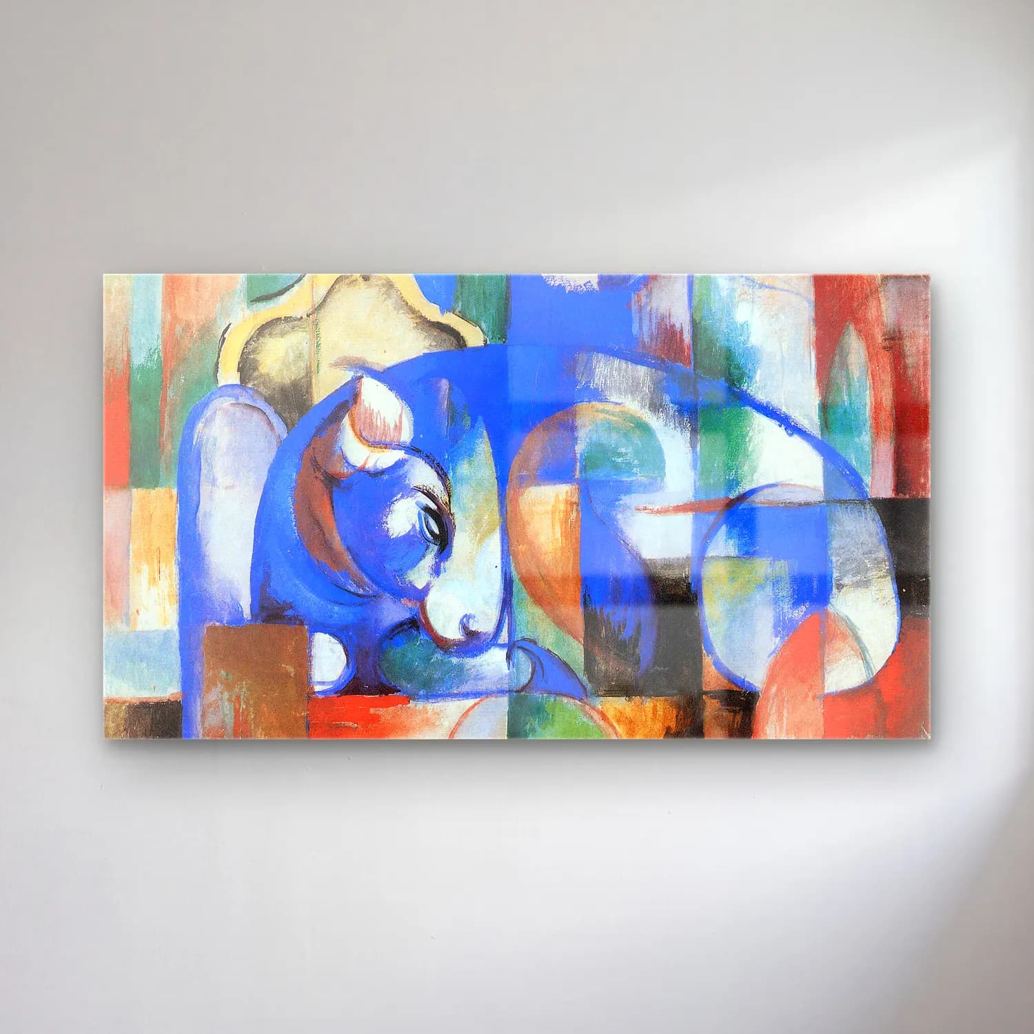 Franz Marc – Bull cam tablo — Franz Marc – Bull — modern soyut soyut yüz