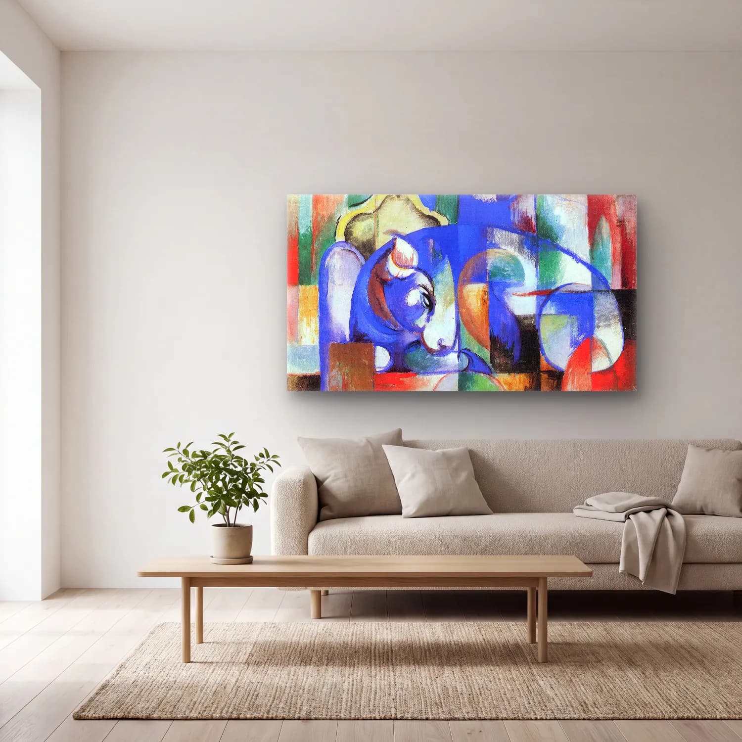 Franz Marc – Bull cam tablo — açık renk salonda