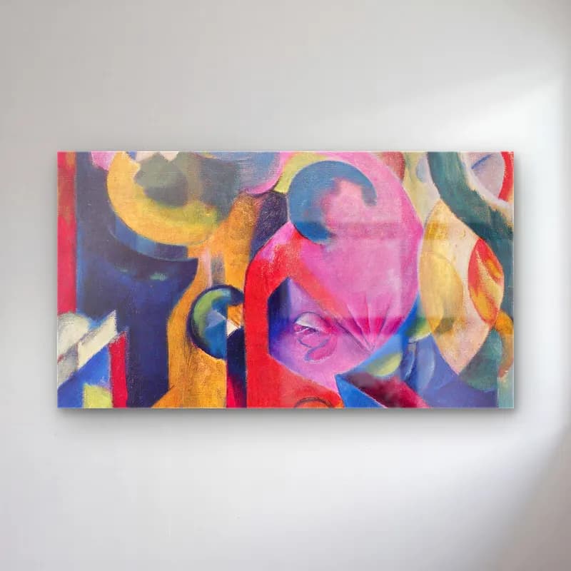 Franz Marc – Composition III cam tablo — Franz Marc – Composition III — modern soyut soyut formlar