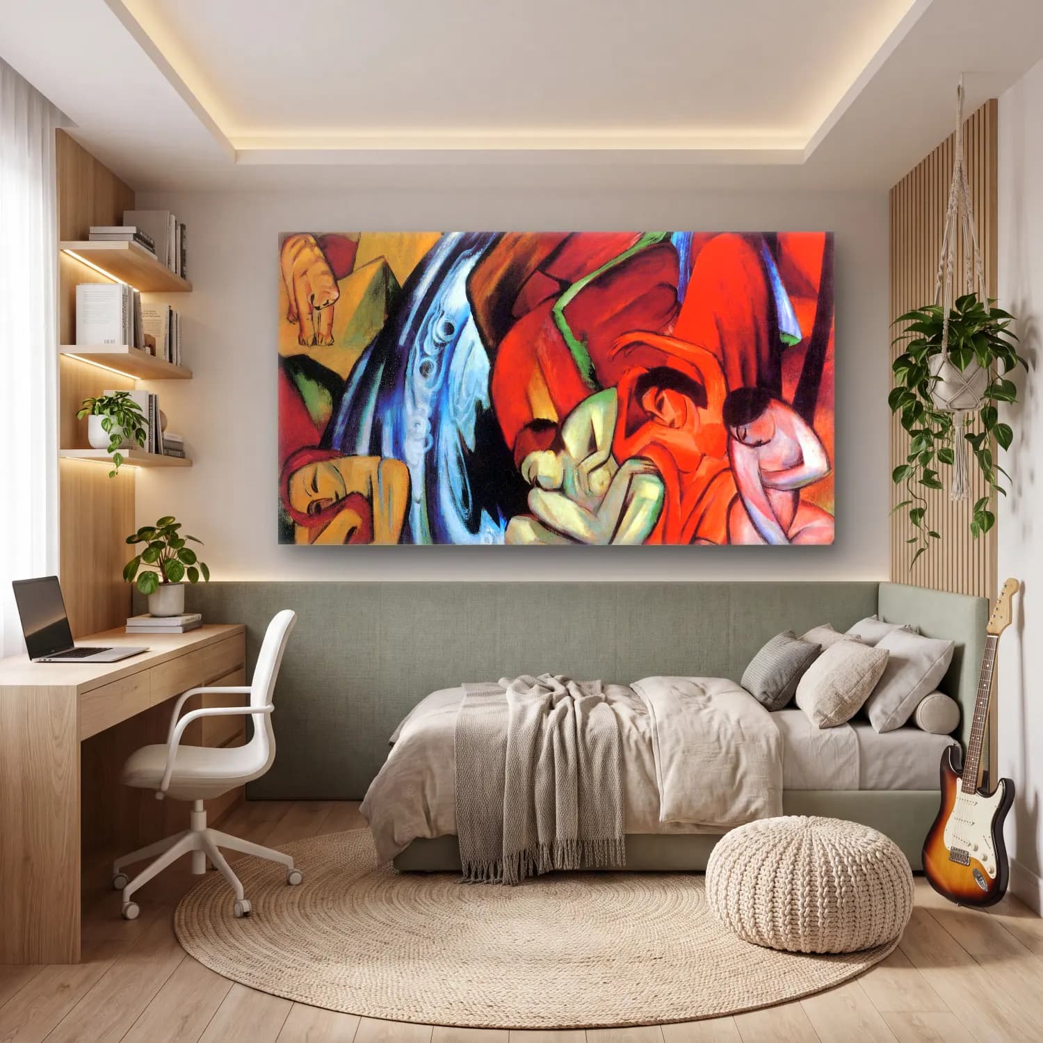 Franz Marc – Der Wasserfall cam tablo — genç odasında