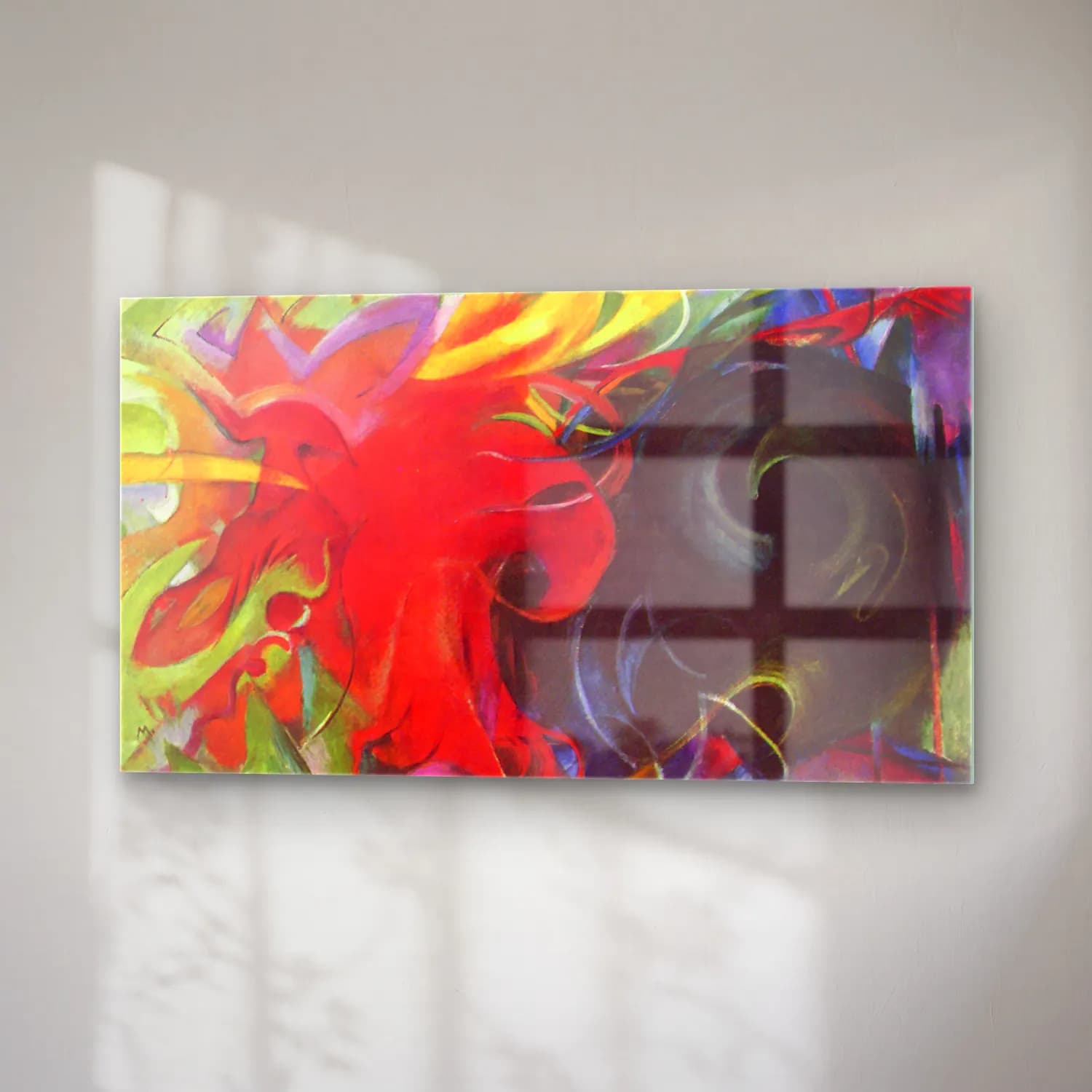 Franz Marc – Fighting forms cam tablo — sağ açıdan görünüm