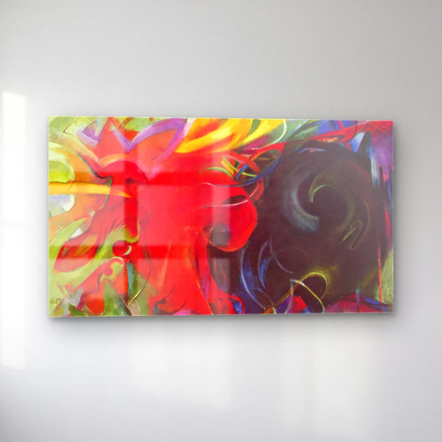 Franz Marc – Fighting forms cam tablo — sol açıdan görünüm