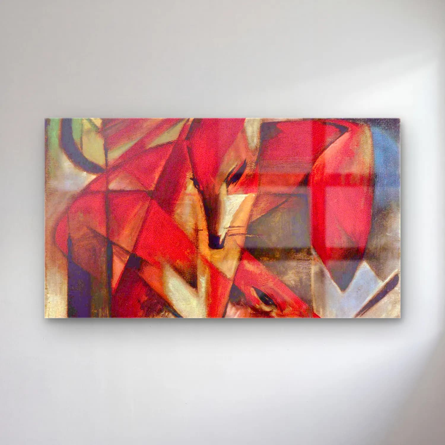 Franz Marc – Foxes cam tablo — Franz Marc – Foxes — modern soyut tilki