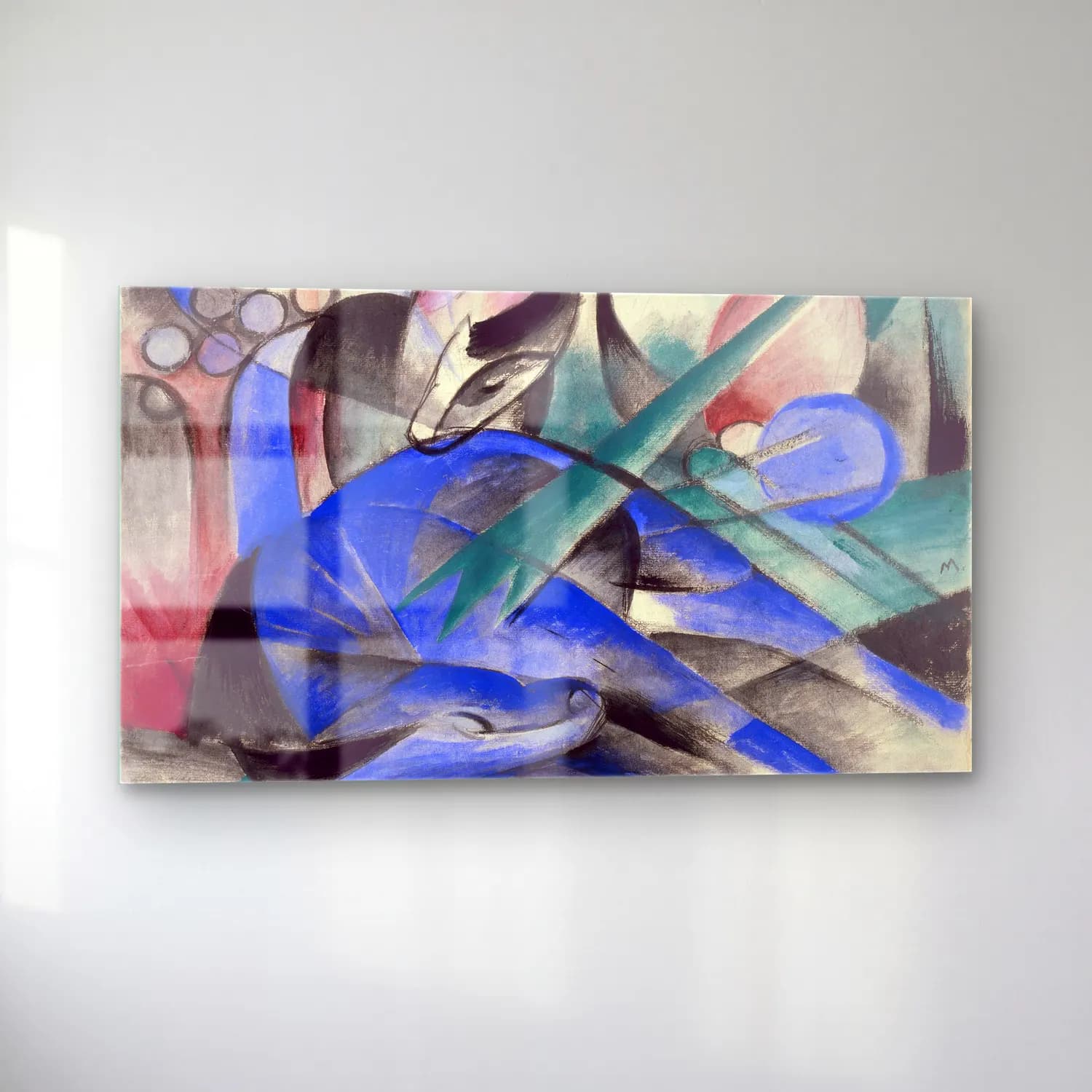 Franz Marc – GUGG Dreaming Horse cam tablo — sol açıdan görünüm