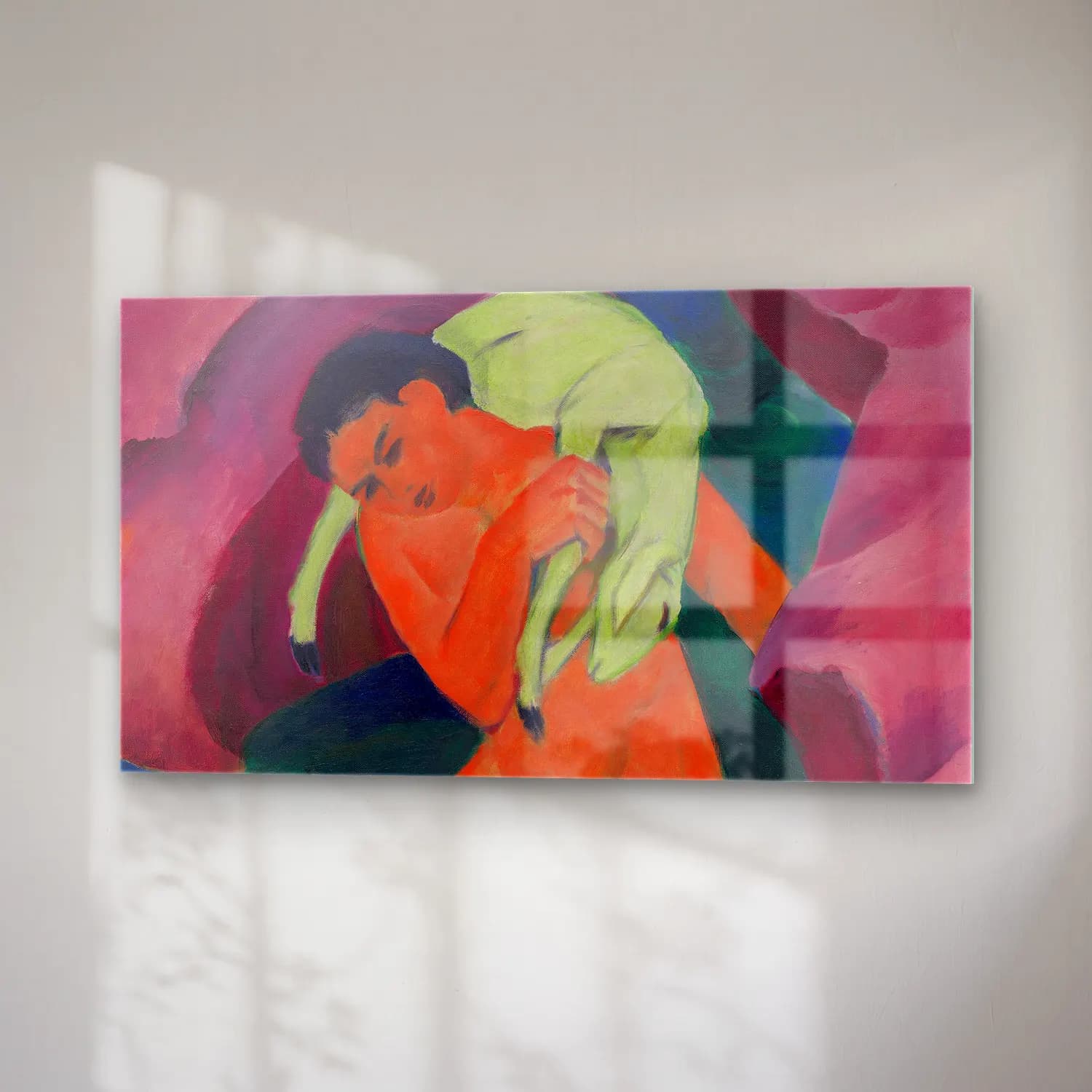 Franz Marc – GUGG Young Boy with a Lamb The Good Shepherd cam tablo — sağ açıdan görünüm
