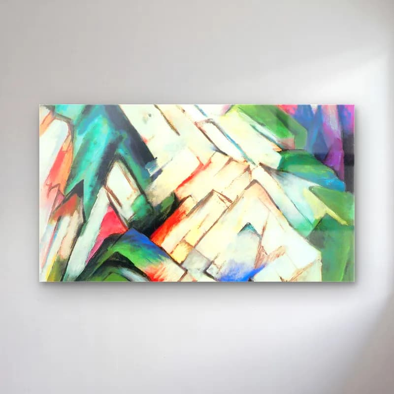Franz Marc – Mountains - landscape cam tablo — Franz Marc – Mountains - landscape — modern soyut soyut manzara