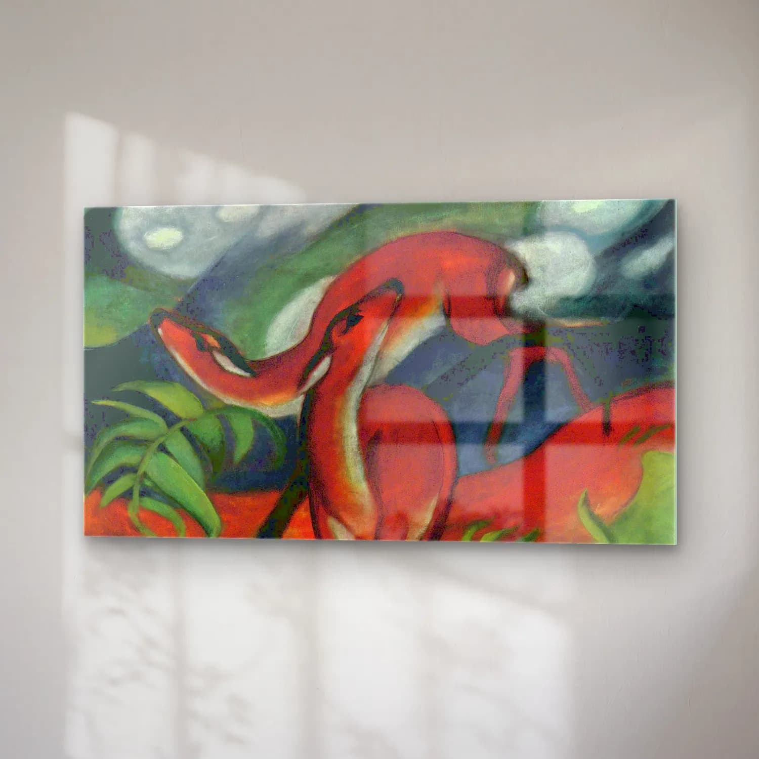 Franz Marc – Red Deer II cam tablo — sağ açıdan görünüm