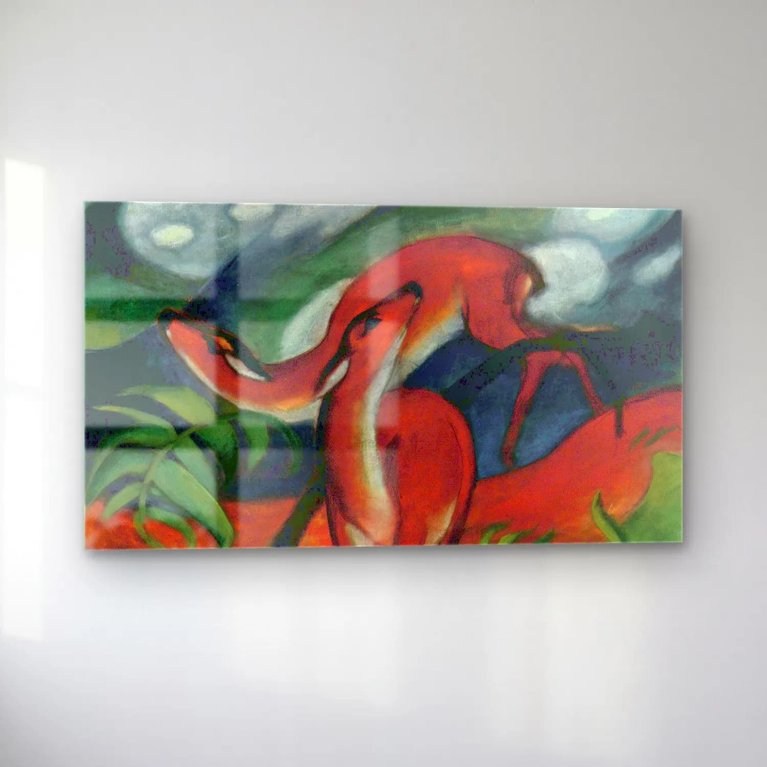 Franz Marc – Red Deer II cam tablo — sol açıdan görünüm