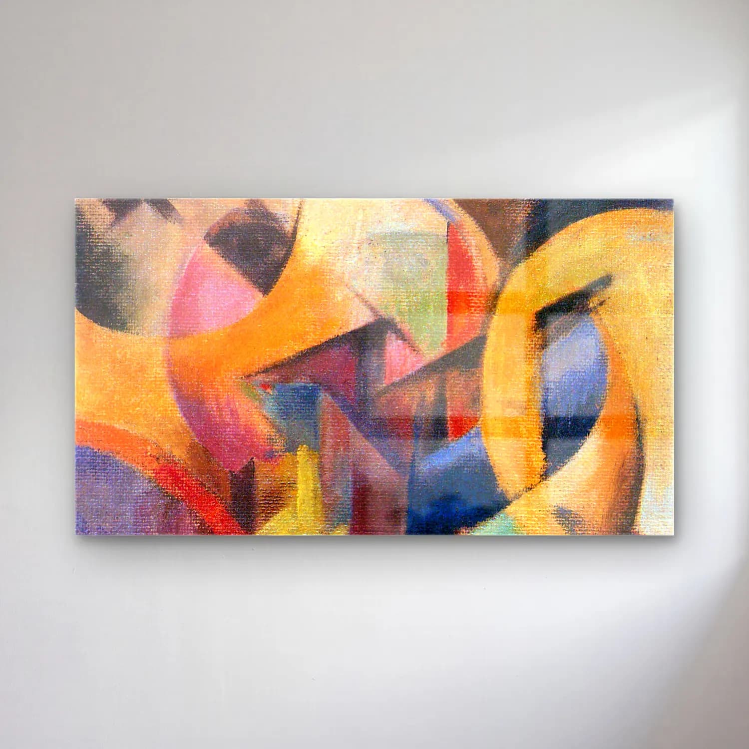 Franz Marc – Small composition I cam tablo — Franz Marc – Small composition I — modern soyut soyut formlar