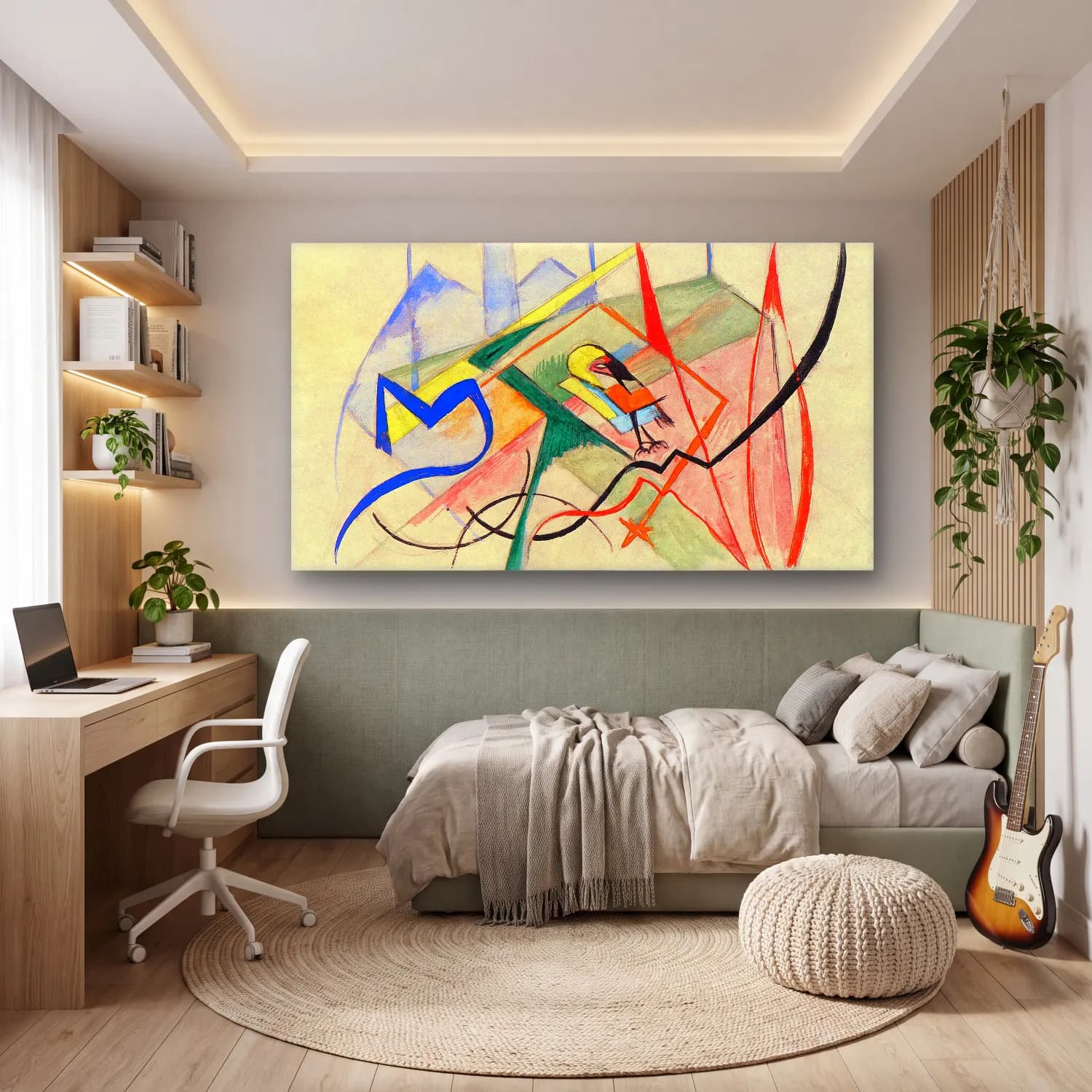 Franz Marc – Small mythical creatures cam tablo — genç odasında