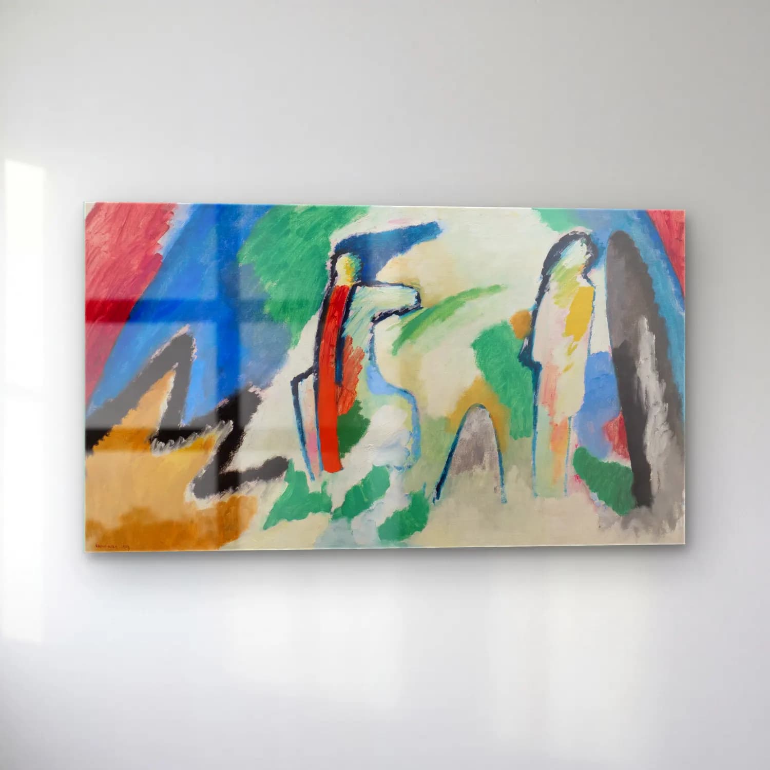 Wassily Kandinsky – A Mountain cam tablo — sol açıdan görünüm