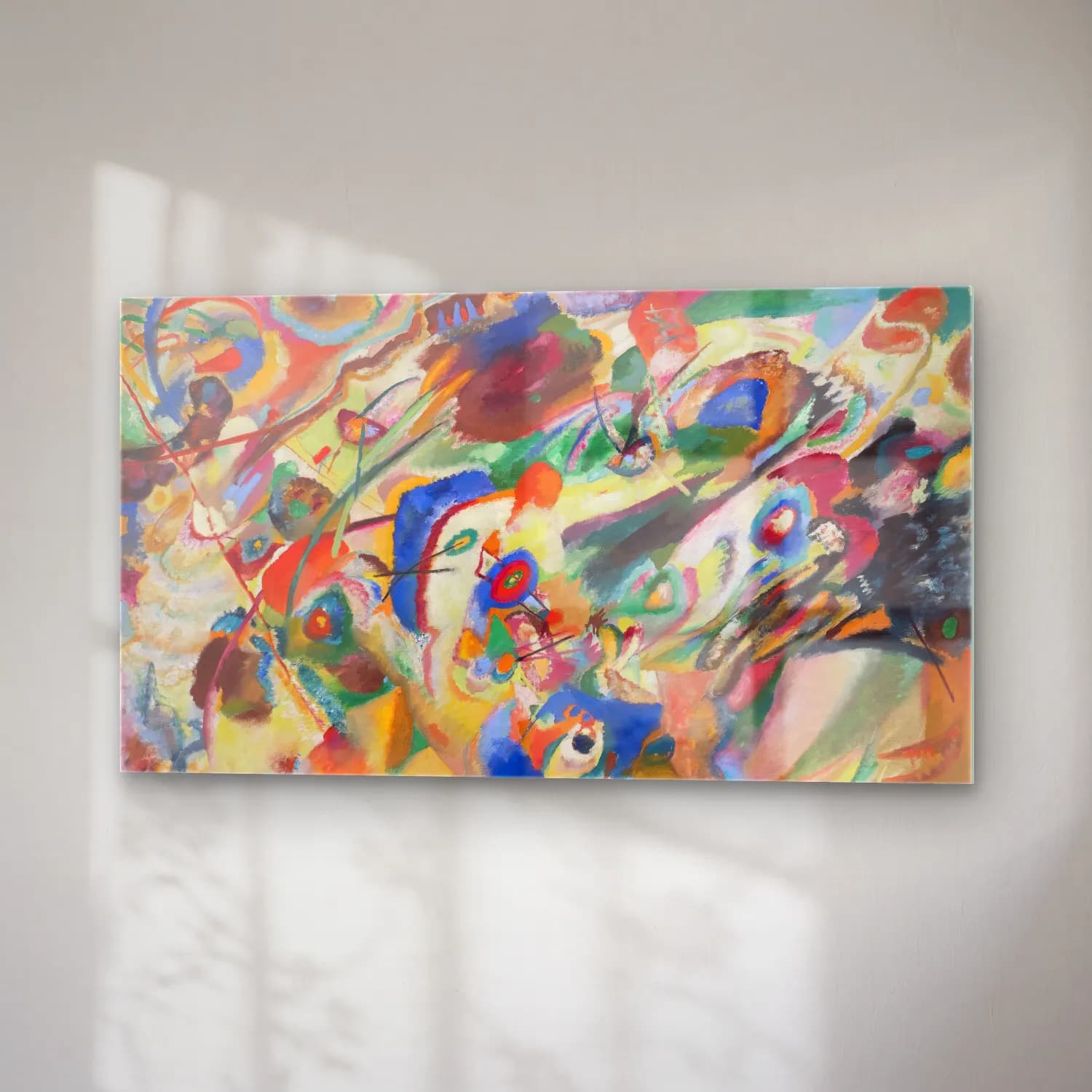 Wassily Kandinsky – Composition VII cam tablo — sağ açıdan görünüm