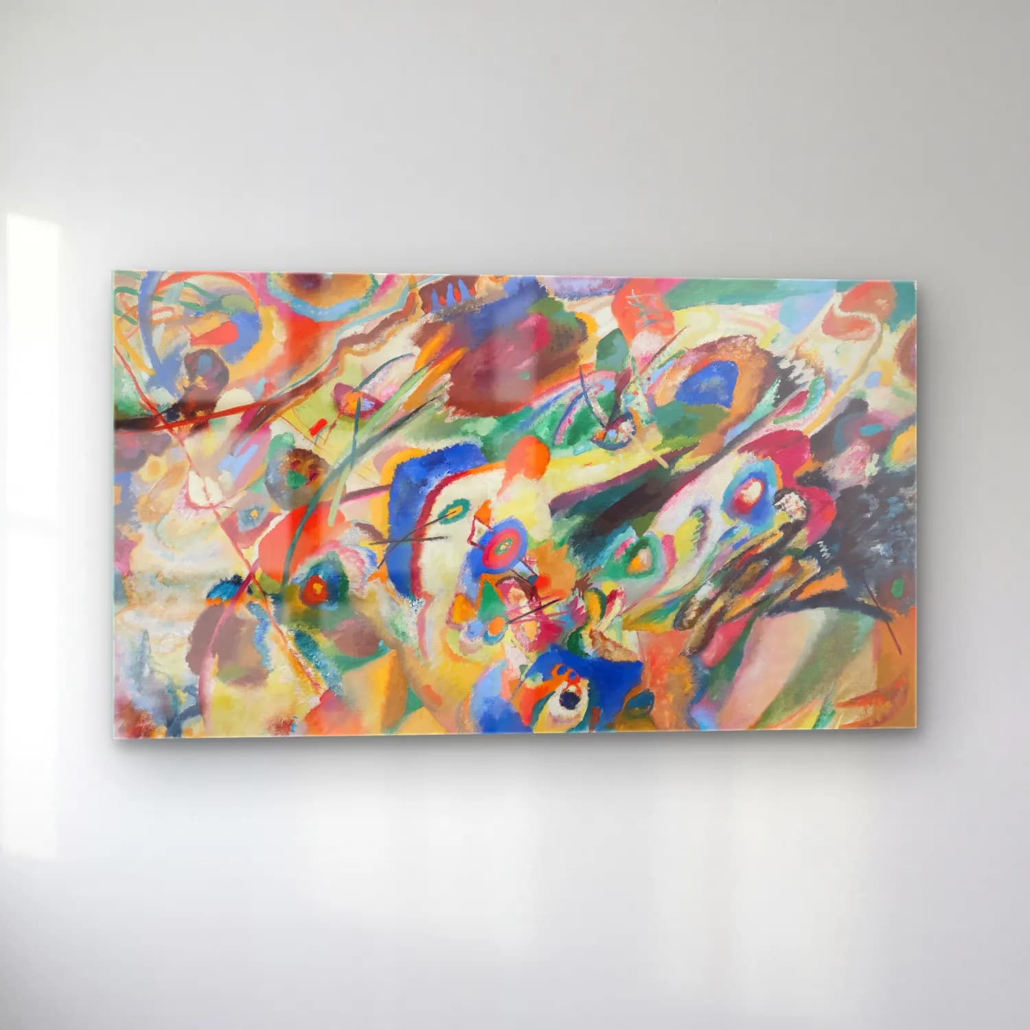Wassily Kandinsky – Composition VII cam tablo — sol açıdan görünüm