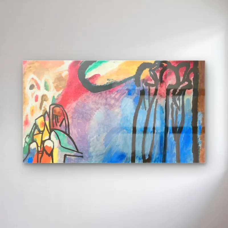 Wassily Kandinsky – Improvisation cam tablo — Wassily Kandinsky – Improvisation — modern soyut soyut manzara