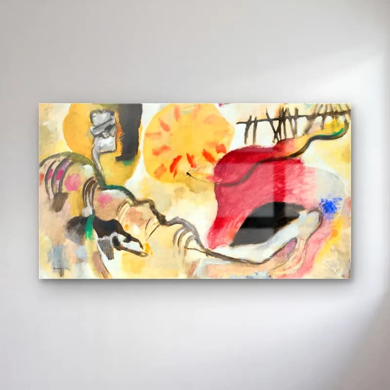 Wassily Kandinsky – Improvisation 27 (Garden of Love II) cam tablo — Wassily Kandinsky – Improvisation 27 (Garden of Love II) — modern soyut soyut manzara