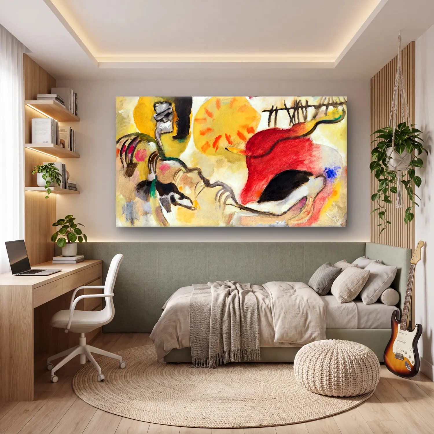Wassily Kandinsky – Improvisation 27 (Garden of Love II) cam tablo — genç odasında